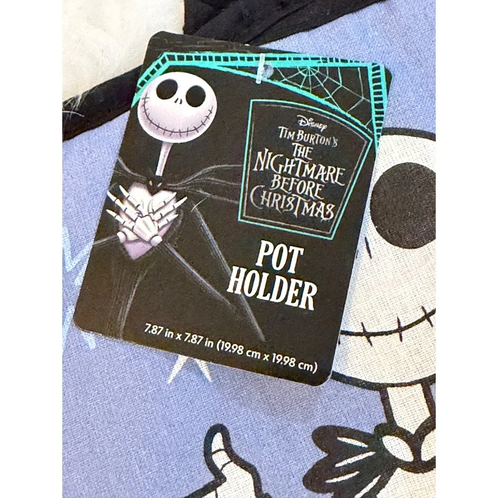 Disney Nightmare Before Christmas Jack Sally Kitchen Towel Pot Holder Mitt Set